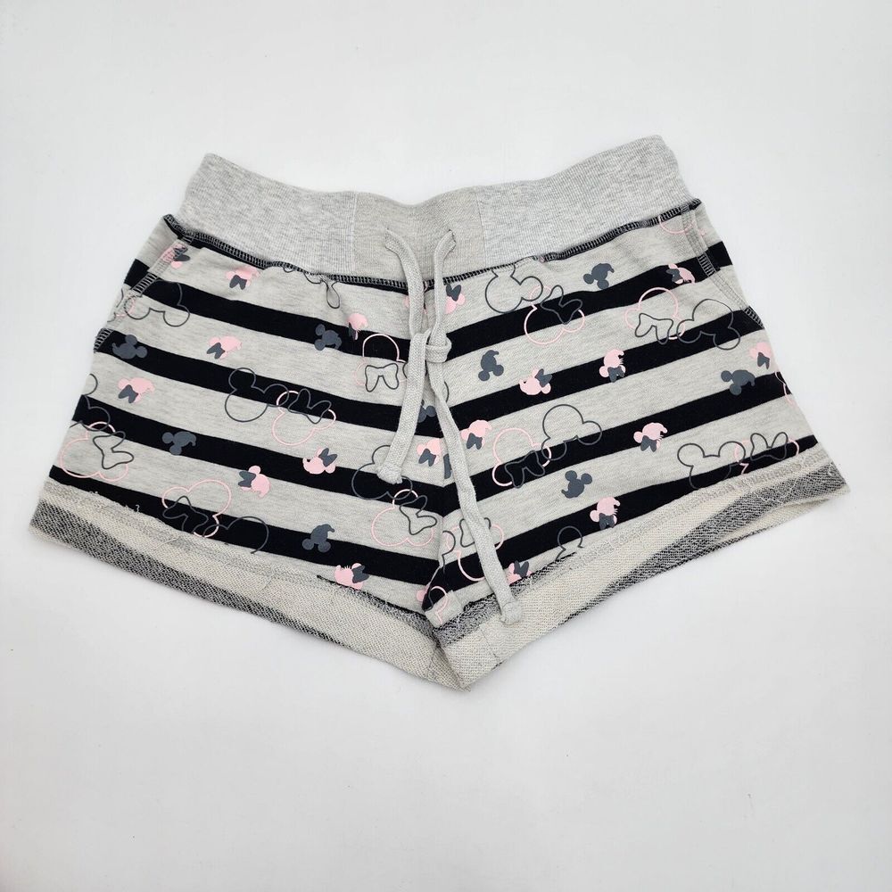 Disneyland Minnie & Mickey Striped Shorts‎ Womens Size S Small